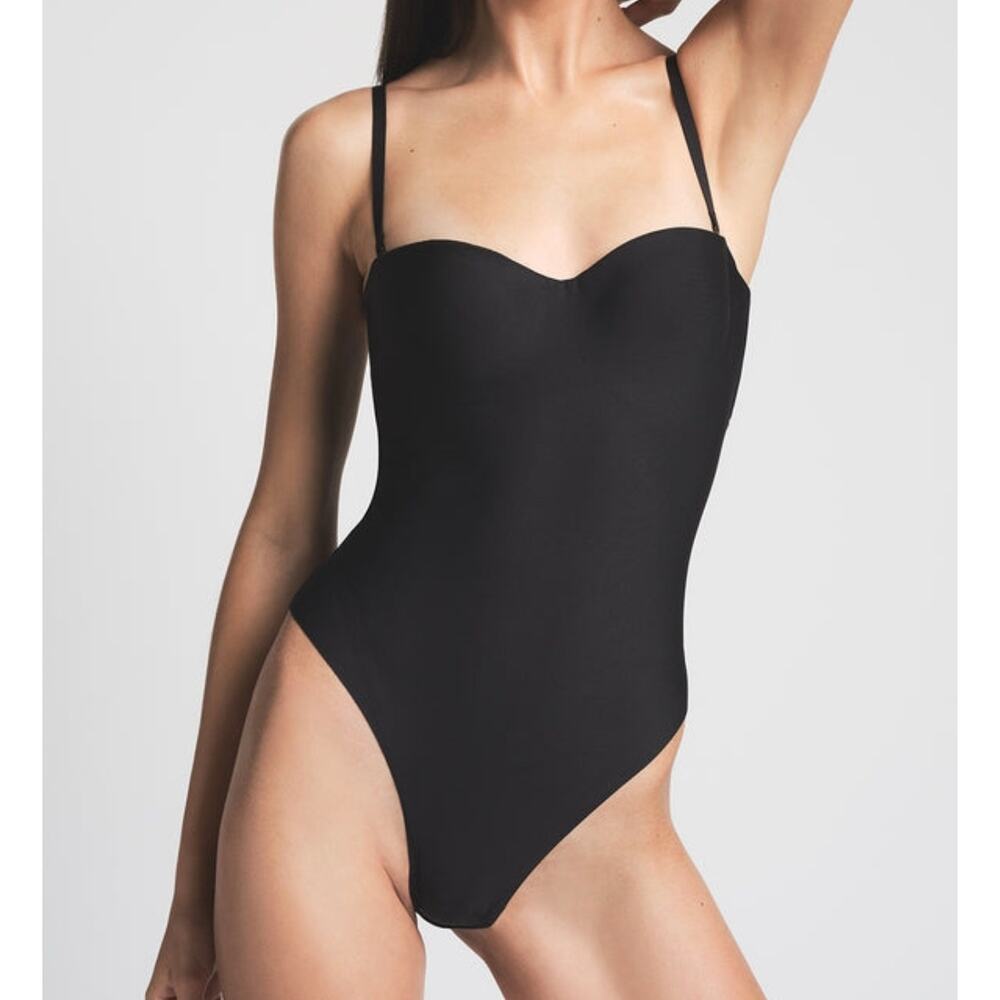 Skims Body Molded Underwire Thong Bodysuit Onyx NWT | Large